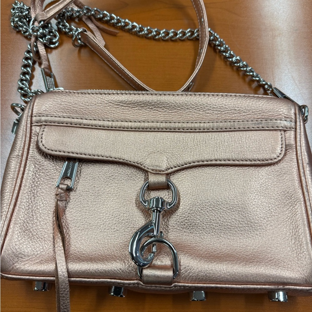 Rebecca Minkoff Gold Crossbody Bag with Chain Strap